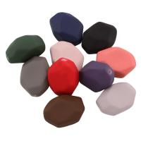 Gummierte Acryl-Perlen, Acryl, gemischte Farben, 27x19x13mm, Bohrung:ca. 1mm, ca. 99PCs/Tasche, verkauft von Tasche