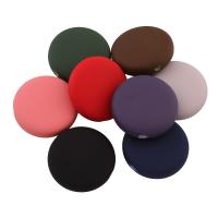 Gummierte Acryl-Perlen, Acryl, flache Runde, gemischte Farben, 27x27.5x8.5mm, Bohrung:ca. 2mm, ca. 102PCs/Tasche, verkauft von Tasche