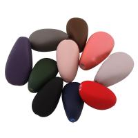 Gummierte Acryl-Perlen, Acryl, Tropfen, verschiedene Größen vorhanden, gemischte Farben, Bohrung:ca. 1-2mm, verkauft von Tasche