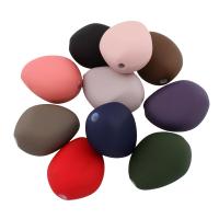 Gummierte Acryl-Perlen, Acryl, gemischte Farben, 37x29x20mm, Bohrung:ca. 4mm, ca. 39PCs/Tasche, verkauft von Tasche