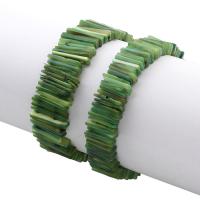 Nácar Pulsera, unisexo, verde, 18x5mm, longitud:7 Inch, Vendido por Sarta