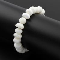 Natural White Shell Bracelet, Unisex, white Inch 