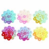 Plastic Sequin Beads, Flower, mixed colors, 18mm, Approx 