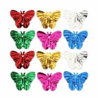Plastic Sequin Beads, Butterfly, mixed colors Approx 
