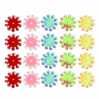 Plastic Sequin Beads, Flower, mixed colors, 16mm, Approx 