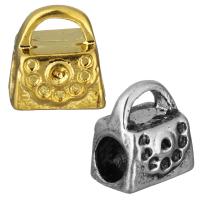 Edelstahl Kaution Perle Einstellung, Handtasche, plattiert, keine, 10x10x8.5mm, Bohrung:ca. 5x3mm, 5mm, Innendurchmesser:ca. 1.5, 1mm, verkauft von PC