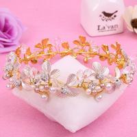 Bridal Tiaras, Zinc Alloy, with Crystal, Crown, plated, for bridal & faceted & with rhinestone, lead & cadmium free, 40mm 
