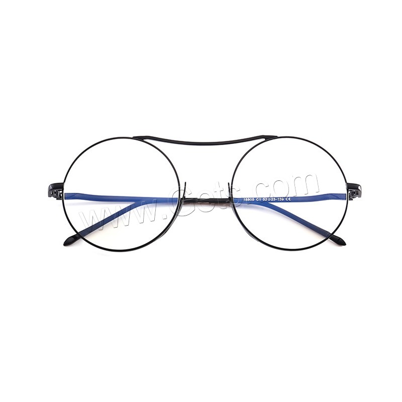 Klare Plain Gläser, Metallisches Legieren, mit PC Kunststofflinse, Brille, Vintage & unisex & verschiedene Muster für Wahl, 136x145x53mm, verkauft von PC