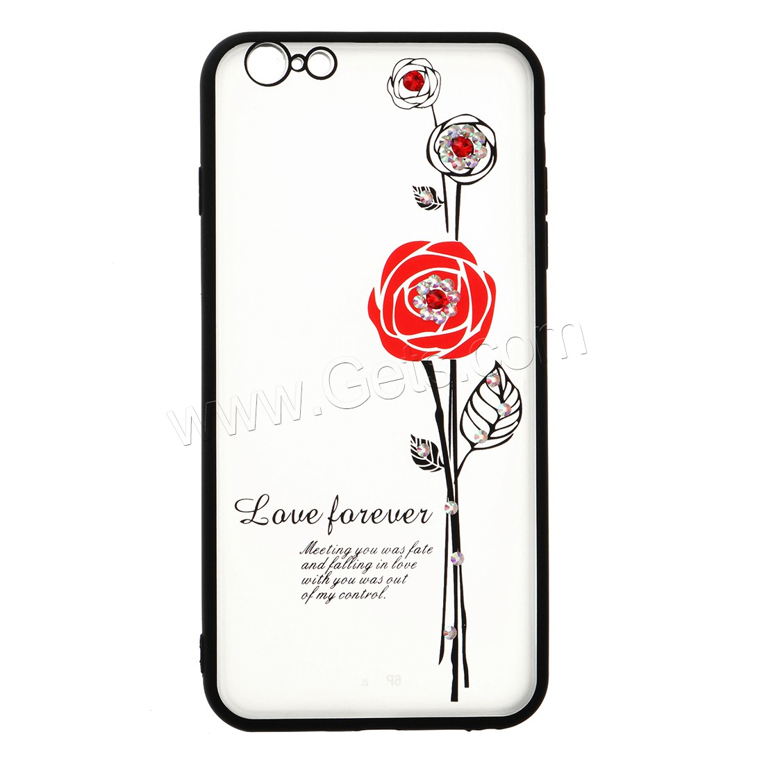 PC Plastic Mobile Phone Cover, with Silicone, word love forever, different styles for choice & with letter pattern & with rhinestone, more colors for choice, Sold By PC