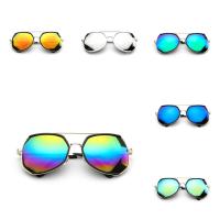 Fashion Sunglasses, Metal Alloy, with Acrylic, break proof & Unisex 