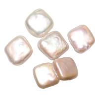 Perlas Cultivadas Nucleadas de Agua Dulce, Cuadrado, sin agujero, Blanco, 10x10mm, Vendido por UD