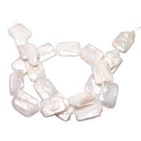 Keshi Cultured Freshwater Pearl Beads, Rectangle, natural white, 17-19mm Approx 0.8mm Approx 15 Inch, Approx 