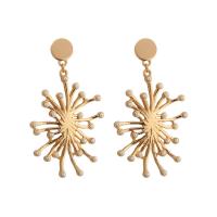White Shell Earrings, Zinc Alloy, with White Shell, stainless steel post pin, gold color plated, for woman, lead & cadmium free 