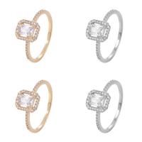 Cubic Zircon Brass Finger Ring, ring shape, plated & micro pave cubic zirconia & for woman nickel, lead & cadmium free 