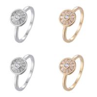 Cubic Zircon Brass Finger Ring, ring shape, plated & for woman & with cubic zirconia nickel, lead & cadmium free 