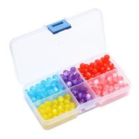 Imitation Gemstone Resin Beads, with Plastic Box, Round, imitation cats eye, mixed colors, 8mm Approx 1mm 