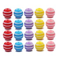 Striped Resin Beads, Round 8mm Approx 1mm 