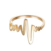 Brass Finger Ring, real gold plated, for woman, nickel, lead & cadmium free, 16-18mm, US Ring 