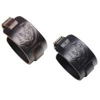 Leather Bracelet, zinc alloy pin buckle, silver color plated, Unisex & adjustable 40mm Approx 11.5 Inch 