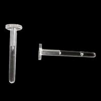 Пластиковый гвоздик серьги , пластик, прозрачный, белый отверстие:Приблизительно 0.5mm, продается Пара