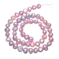 Button Cultured Freshwater Pearl Beads, mixed colors, 7-8mm Approx 0.8mm Approx 15 Inch 