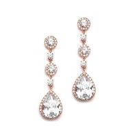 Cubic Zircon Brass Earring, plated, for woman & with cubic zirconia nickel, lead & cadmium free, 10-30mm 