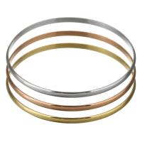 Stainless Steel Bangle Set, plated, for woman, 3.5mm, Inner Approx 68mm 