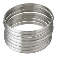 Stainless Steel Bangle Set, brushed & for woman, original color, 5.5mm, Inner Approx 68mm 