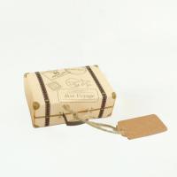 Caja de Caramelos para Boda, Papel, con Cáñamo, color café, 80x50x30mm, Vendido por UD