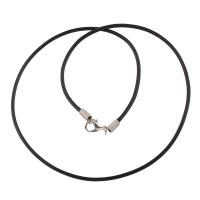 Cowhide Necklace Cord, zinc alloy lobster clasp, 2mm Approx 18 Inch 