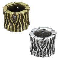 Cubic Zirconia Micro Pave Brass European Bead, Column, plated, micro pave cubic zirconia & without troll Approx 4.5mm 