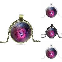 Time Gem Jewelry Necklace, Zinc Alloy, Flat Round, plated, Unisex & oval chain & decal lead & cadmium free 