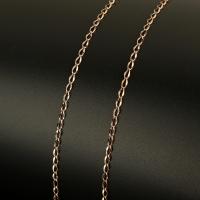 Stainless Steel Oval Chain, with plastic spool, rose gold color plated, twist oval chain 