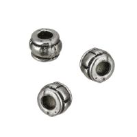 Zinc Alloy Jewelry Beads, Rondelle, antique silver color plated Approx 1mm 