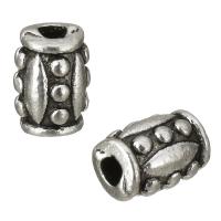 Zinc Alloy Jewelry Beads, Column, antique silver color plated Approx 1.5mm 