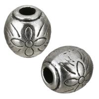 Zinc Alloy Jewelry Beads, Drum, antique silver color plated Approx 2.5mm 