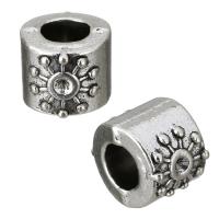 Zinc Alloy Beads Setting, Column, antique silver color plated, without troll Approx 5mm, Inner Approx 1.5mm 