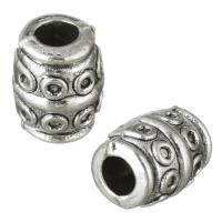Zinc Alloy Jewelry Beads, Column, antique silver color plated Approx 3mm, Inner Approx 1mm 