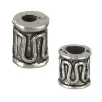 Zinc Alloy Jewelry Beads, Column, antique silver color plated 