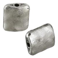 Zinc Alloy Jewelry Beads, Rectangle, antique silver color plated Approx 1mm 