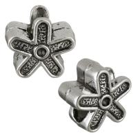 Zinc Alloy Beads Setting, Flower, antique silver color plated Approx 5mm, Inner Approx 1.5mm 