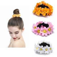 Ponytail Holder, Spun Silk, with Chiffon, Flower, for woman 