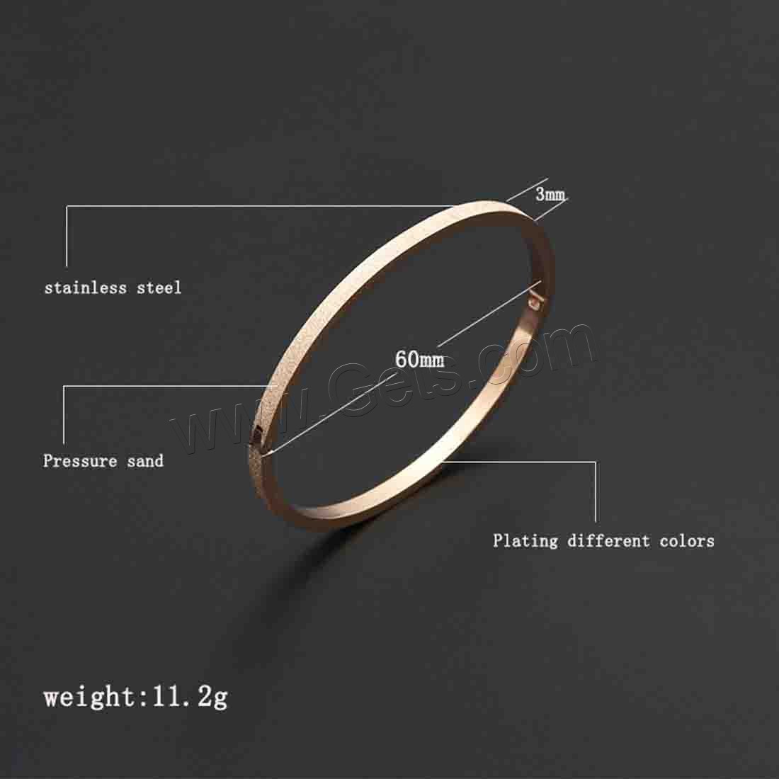 316L Stainless Steel Bangle, plated, different styles for choice & for couple, more colors for choice, 6mm, 8mm, Sold By PC