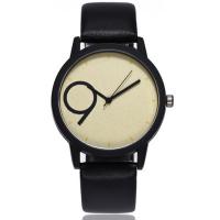 Unisex Wrist Watch, PU Leather, with zinc alloy dial & Glass, Flat Round, painted, adjustable Approx 9.5 Inch 