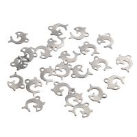 Stainless Steel Animal Pendants, Dolphin, original color Approx 1mm 