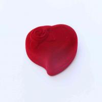 Бархатная коробочка для кольца, Бархат, Сердце, красный продается PC