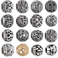 Zinc Alloy Large Hole Beads, plated & hollow Approx 4.3mm 