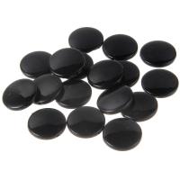 Acrylic Jewelry Beads, Flat Round, black, 21mm Approx 1mm 
