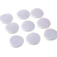 Perles acryliques nature, Acrylique, Plat rond, couleur solide, blanc, 20-30mm Environ 1mm Vendu par sac