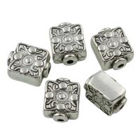 Plated CCB Plastic Beads, Copper Coated Plastic, antique silver color plated Approx 1.5mm 